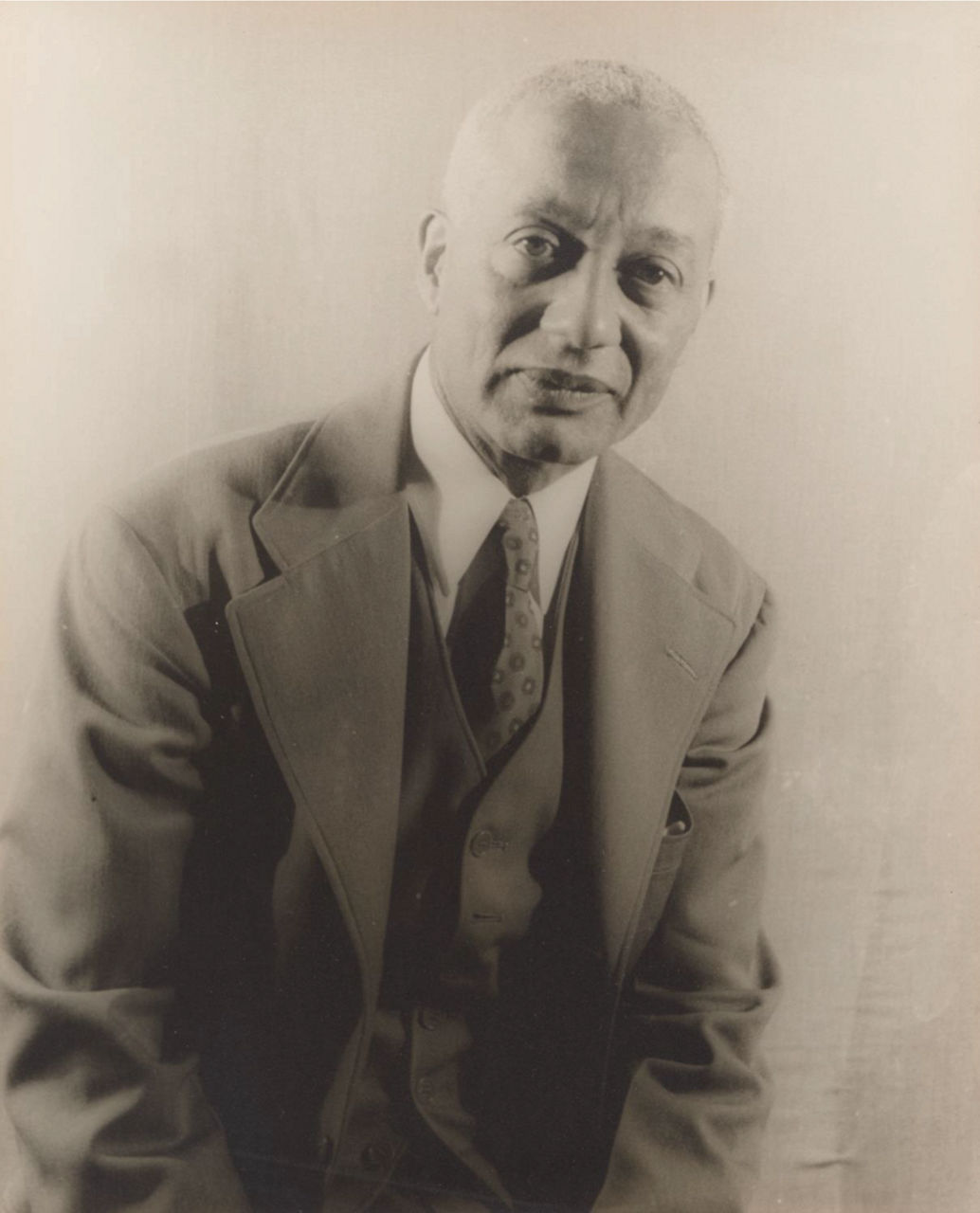 Vintage portrait of man in formal suit attire