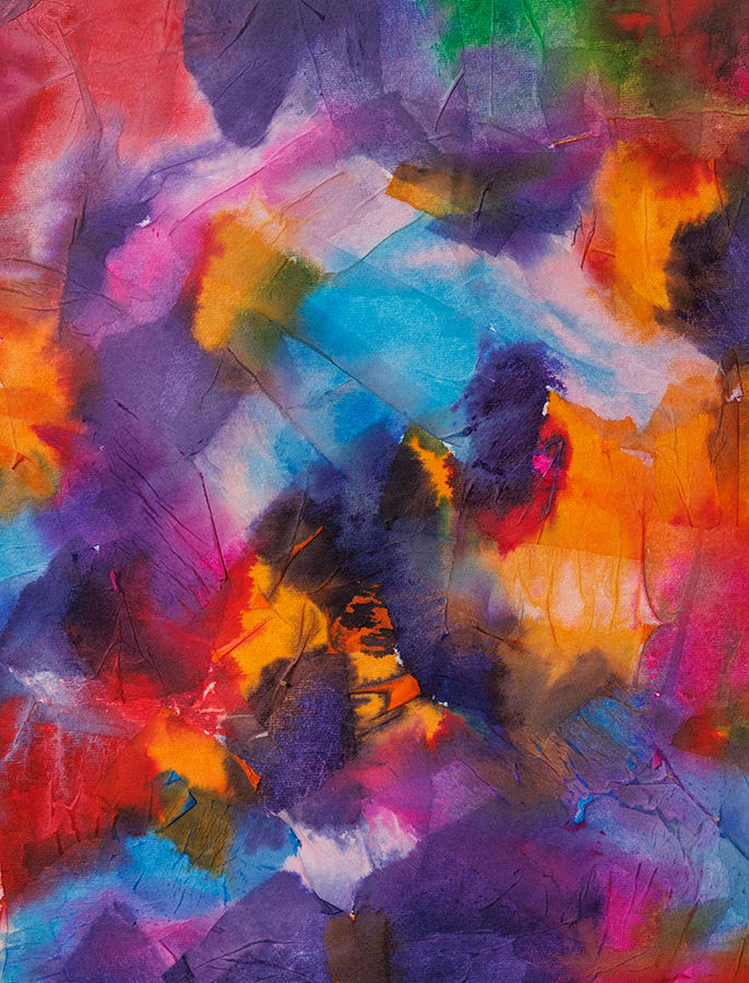 canvas of tie dye-like coloring