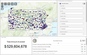 PCCD grants map