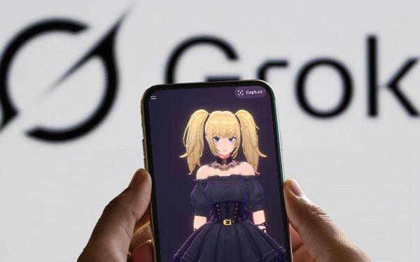 iphone screen with Grok companion