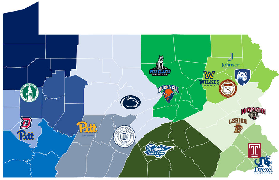 Image map of participating schools