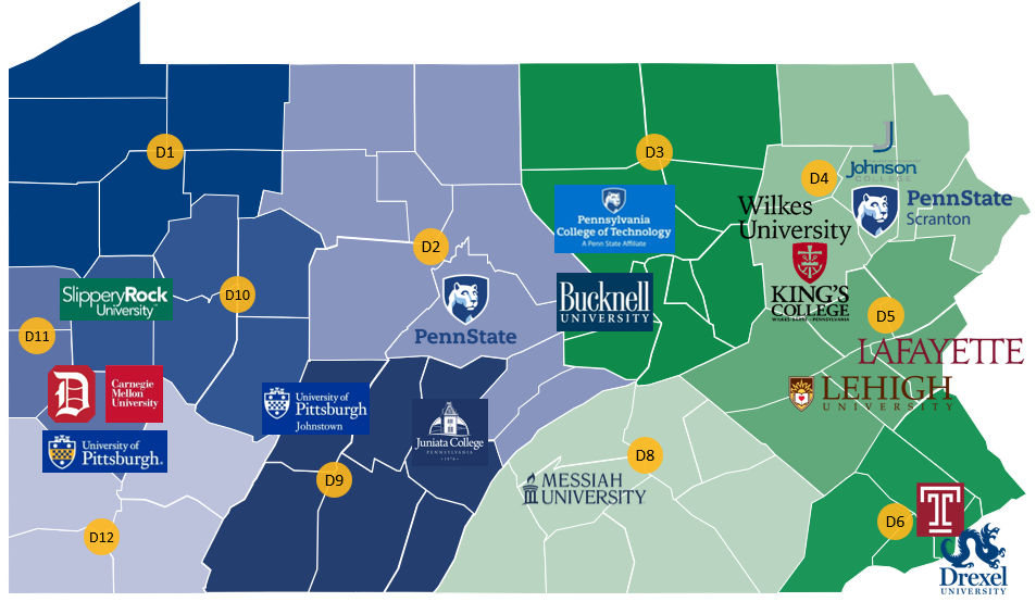 Image map of participating schools