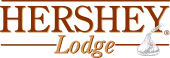 Hershey Lodge logo with Hershey Kiss