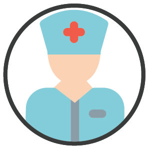 Person in medical scrubs