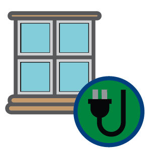 Window and electical cord