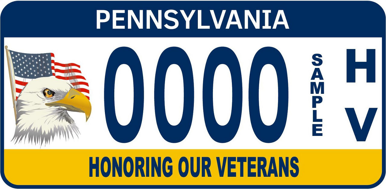 Honoring our veterans license plate