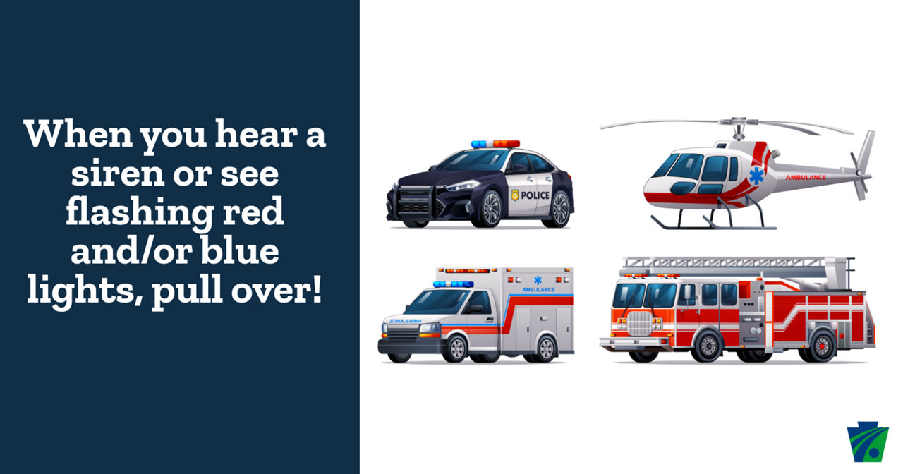 Siren or Flashing lights Emergency Services graphic