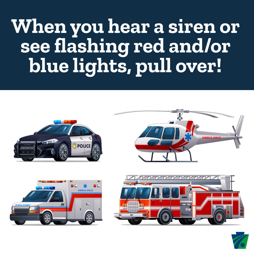 Siren or Flashing lights Emergency Services graphic