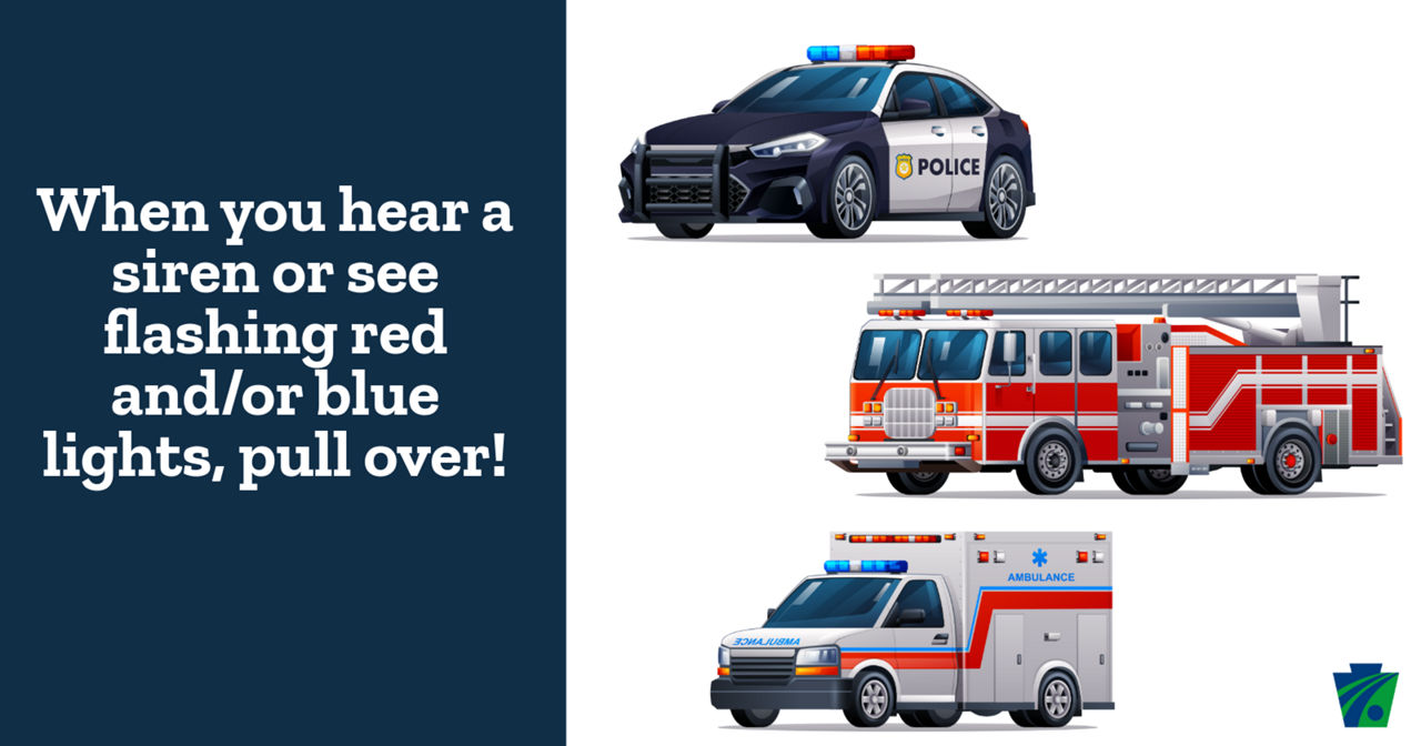 Siren or Flashing lights Emergency Services graphic