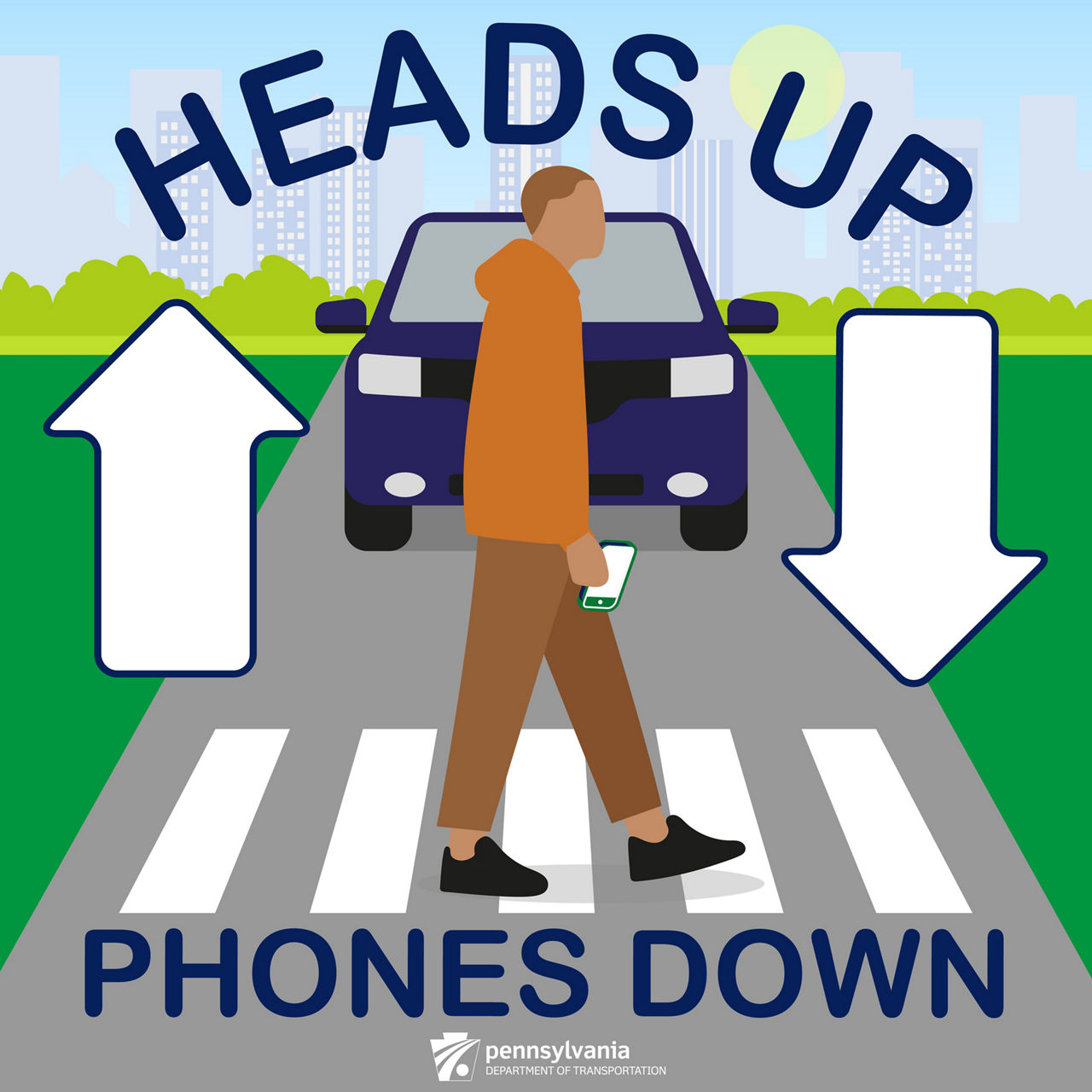 Heads Up Phones Down- square