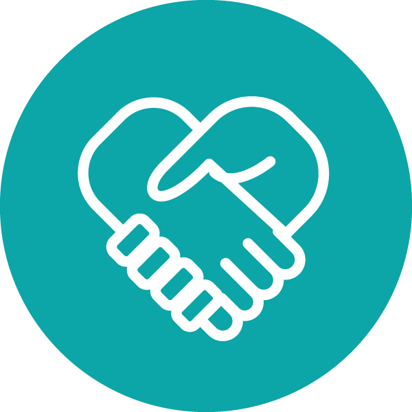 An icon of two hands forming a heart.