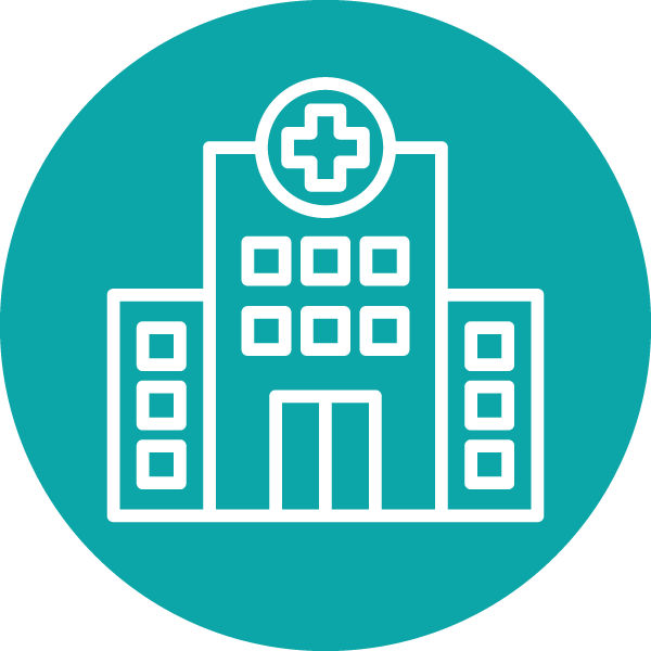 An icon of a hospital.