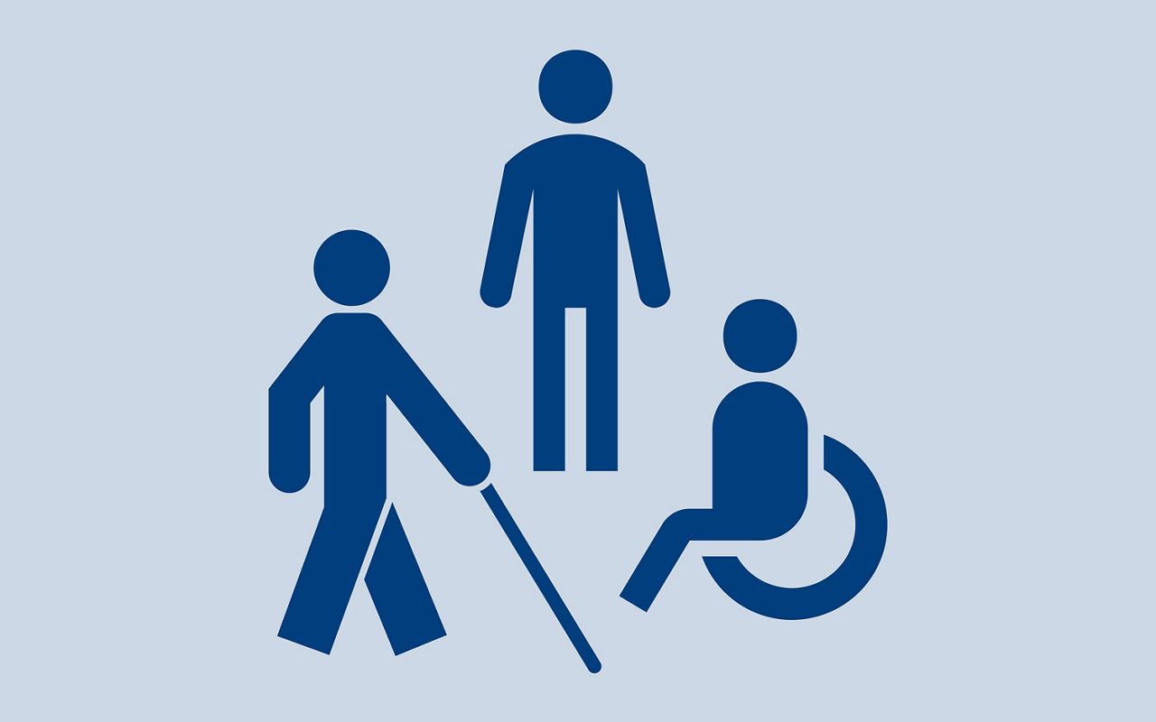 people using various assistive devices