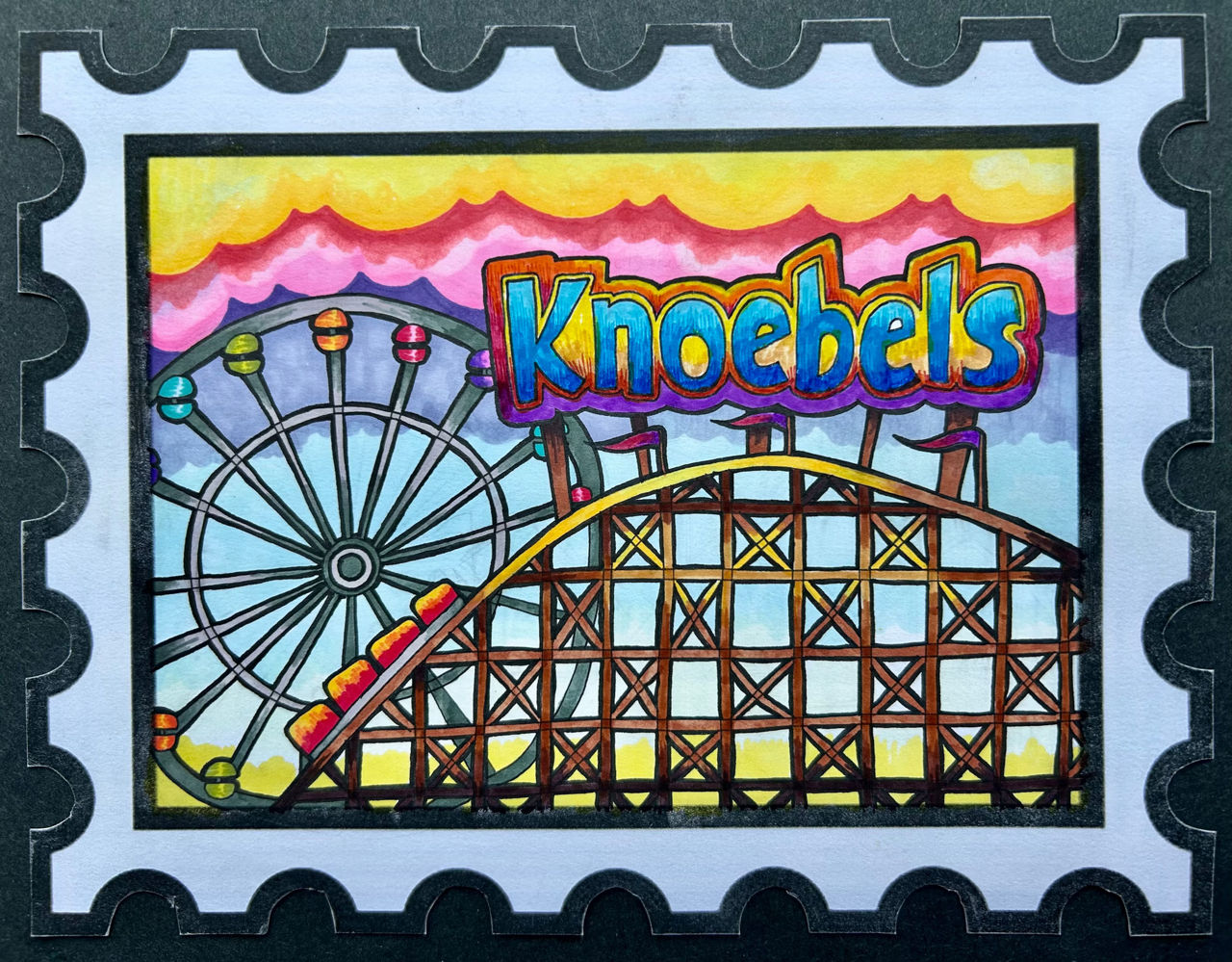 Knoebels Stamp by Natalie Morris