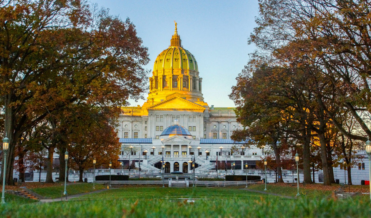 Photograph: Golden Hour at the PA Capitol by Olivia Stokes