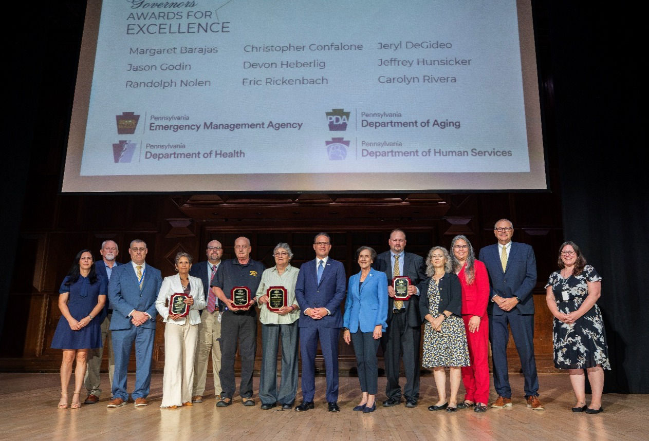 Employees from the Departments of Aging, Health, Human Services, and Pennsylvania Emergency Management Agency receive Governor's Award for Excellence