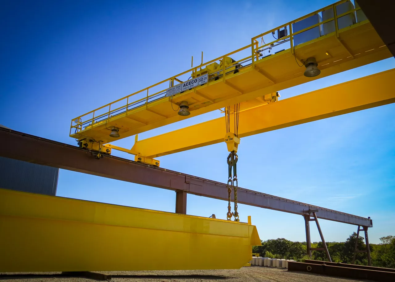 A large industrial crane outdoors