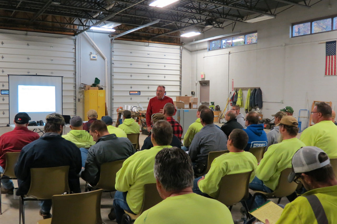 Salt and Management Course Participants sit in classroom during training. 