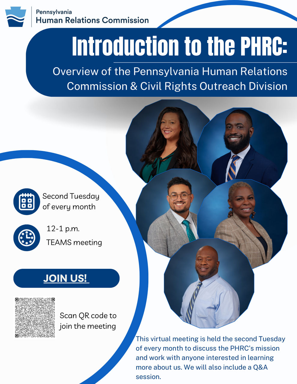 Flyer for PHRC virtual webinar: Introduction to the PHRC