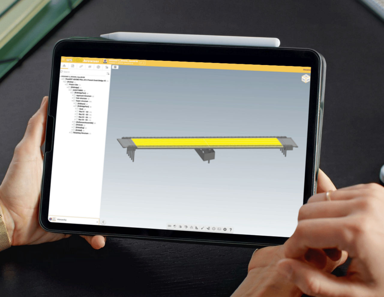 Image of the 3D model of a bridge