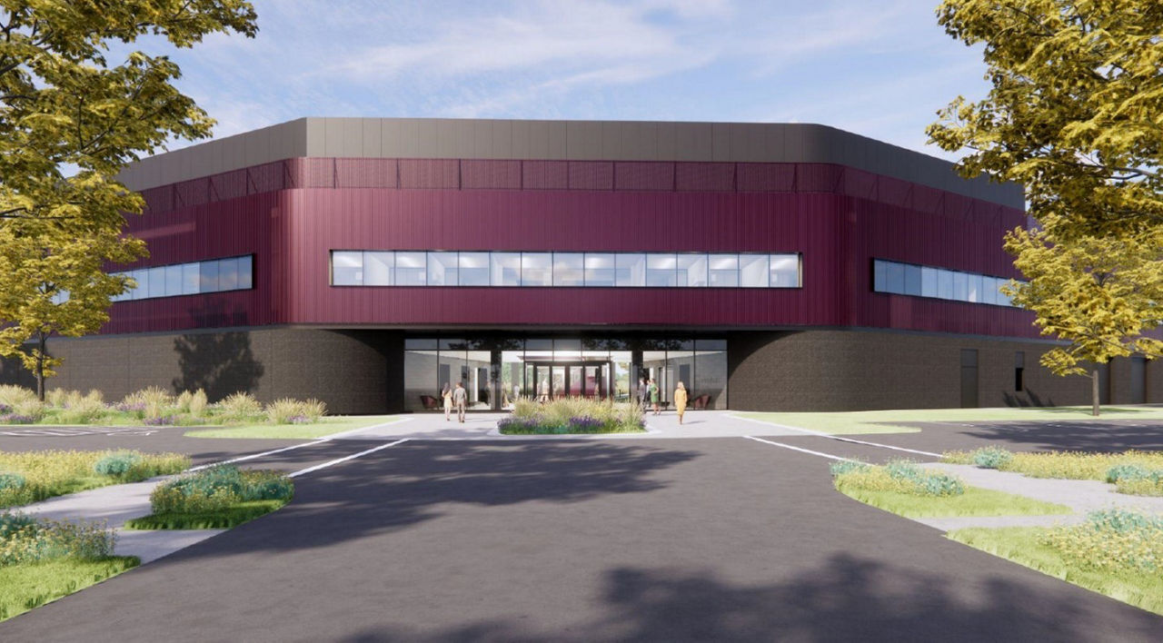 Exterior Rendering of the PA State Police Forensic lab