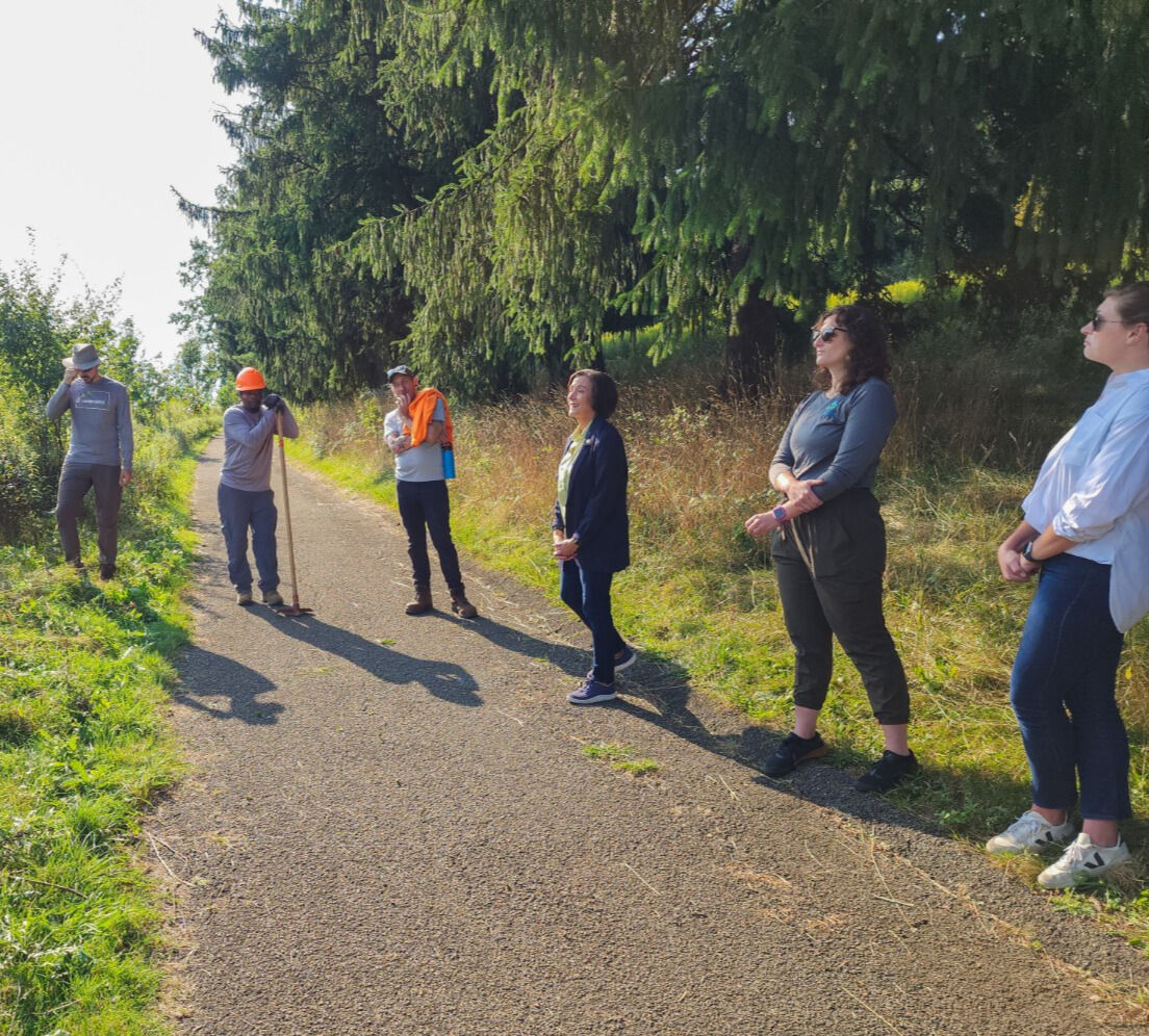 Secretary Dr. Val Arkoosh tours an employment and training program job site that provides voluntary employment and training programs for people receiving SNAP