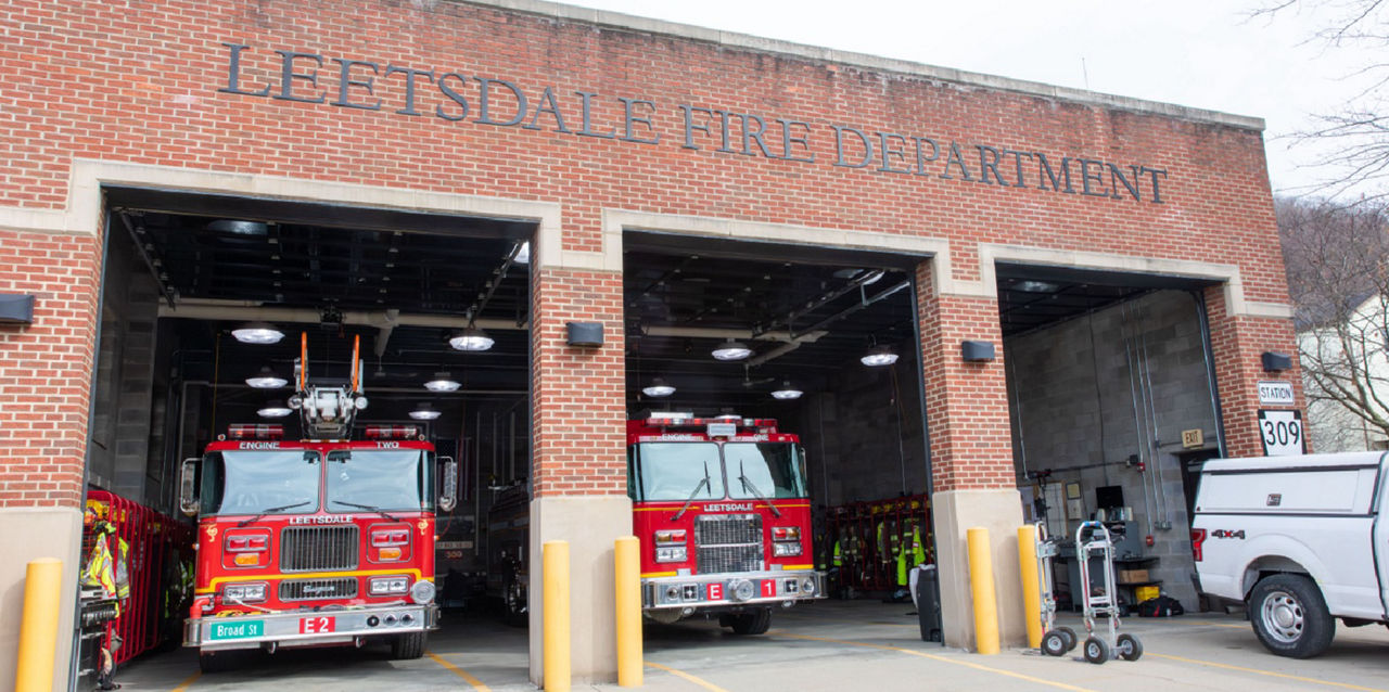 Exterior view of the Leetsdale Fire Department.