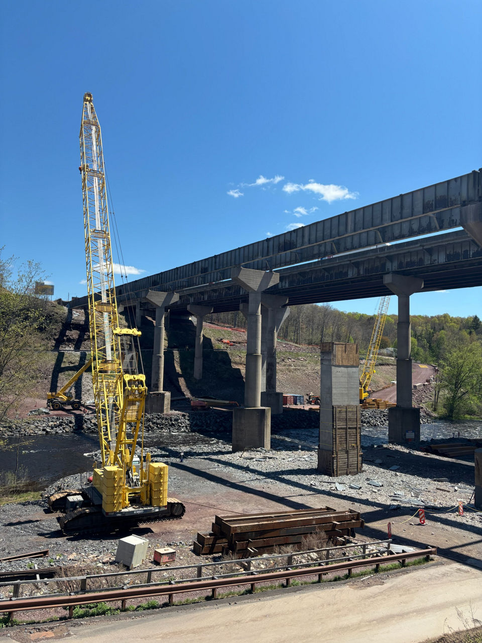 I-80 over Lehigh River Bridge Partial WB Pier 3 and Westbound Bridge Demolition 