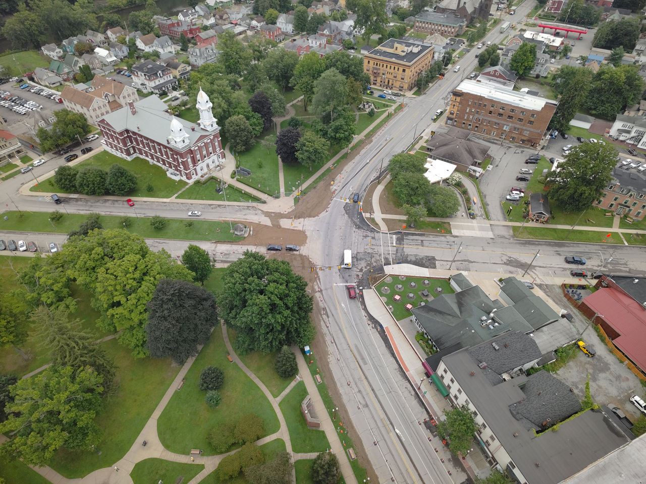 12th Street intersection in Franklin