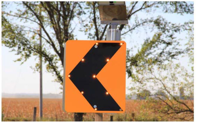 image of a light up arrow sign