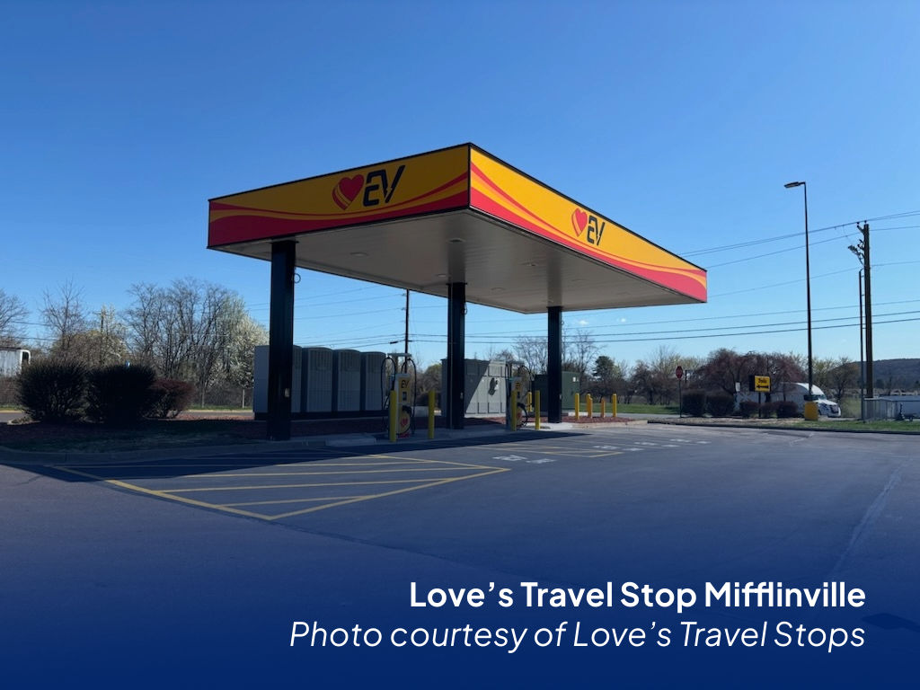 Love's Travel Stop Mifflinville EV charger