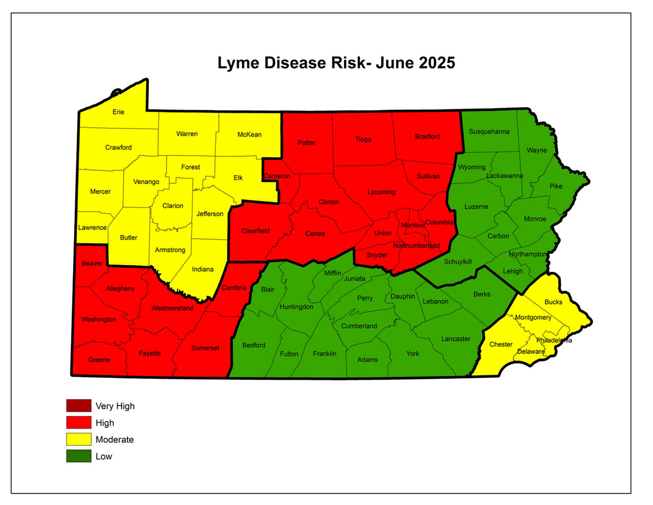 Lyme Disease Risk - May 2025