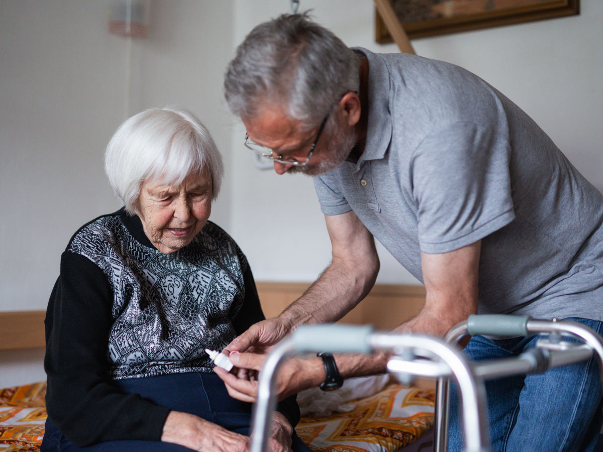person helping woman