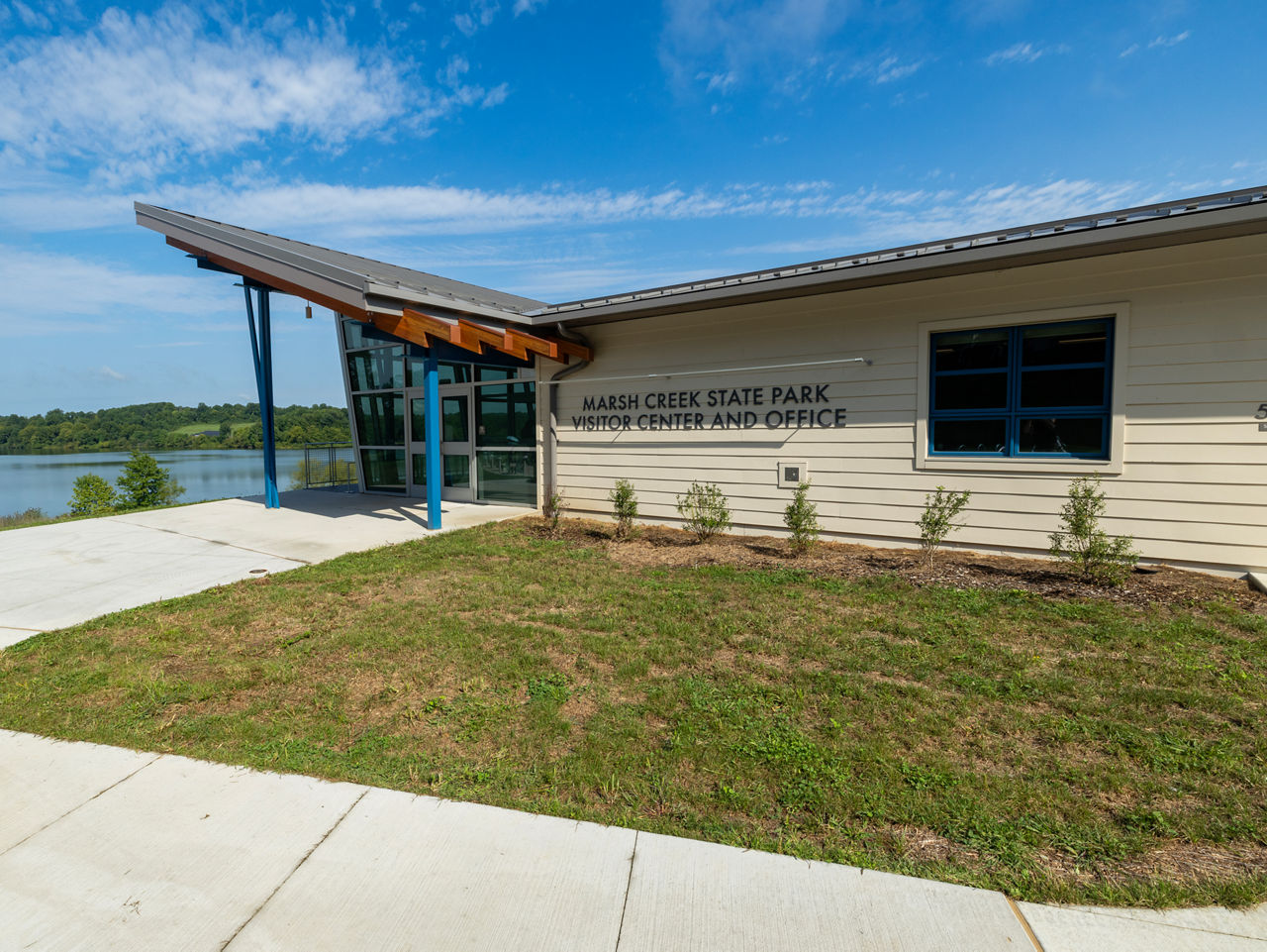 The Marsh Creek Visitor Center and Park Office building