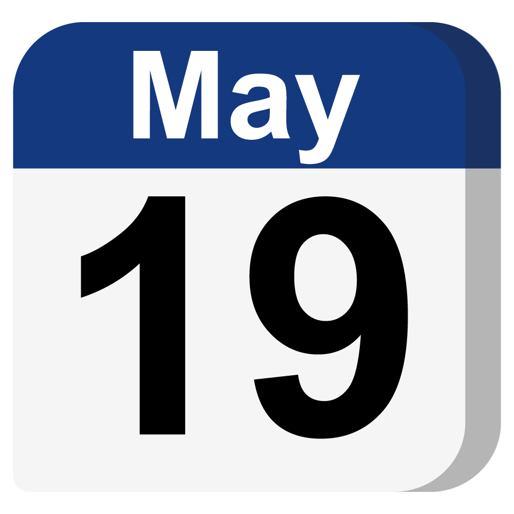 Calendar that shows May 19