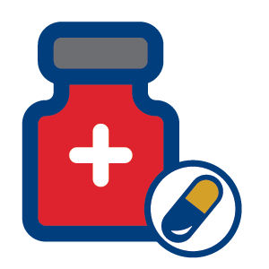 Medicine bottle and pill