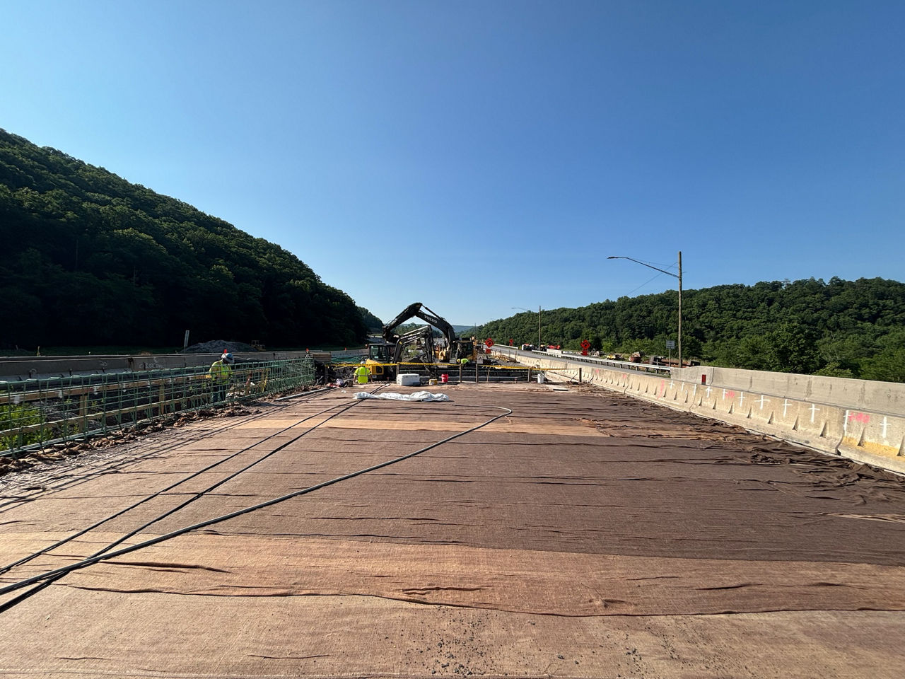 Eastbound I-80 Nescopeck Bridge Deck Concrete Placement