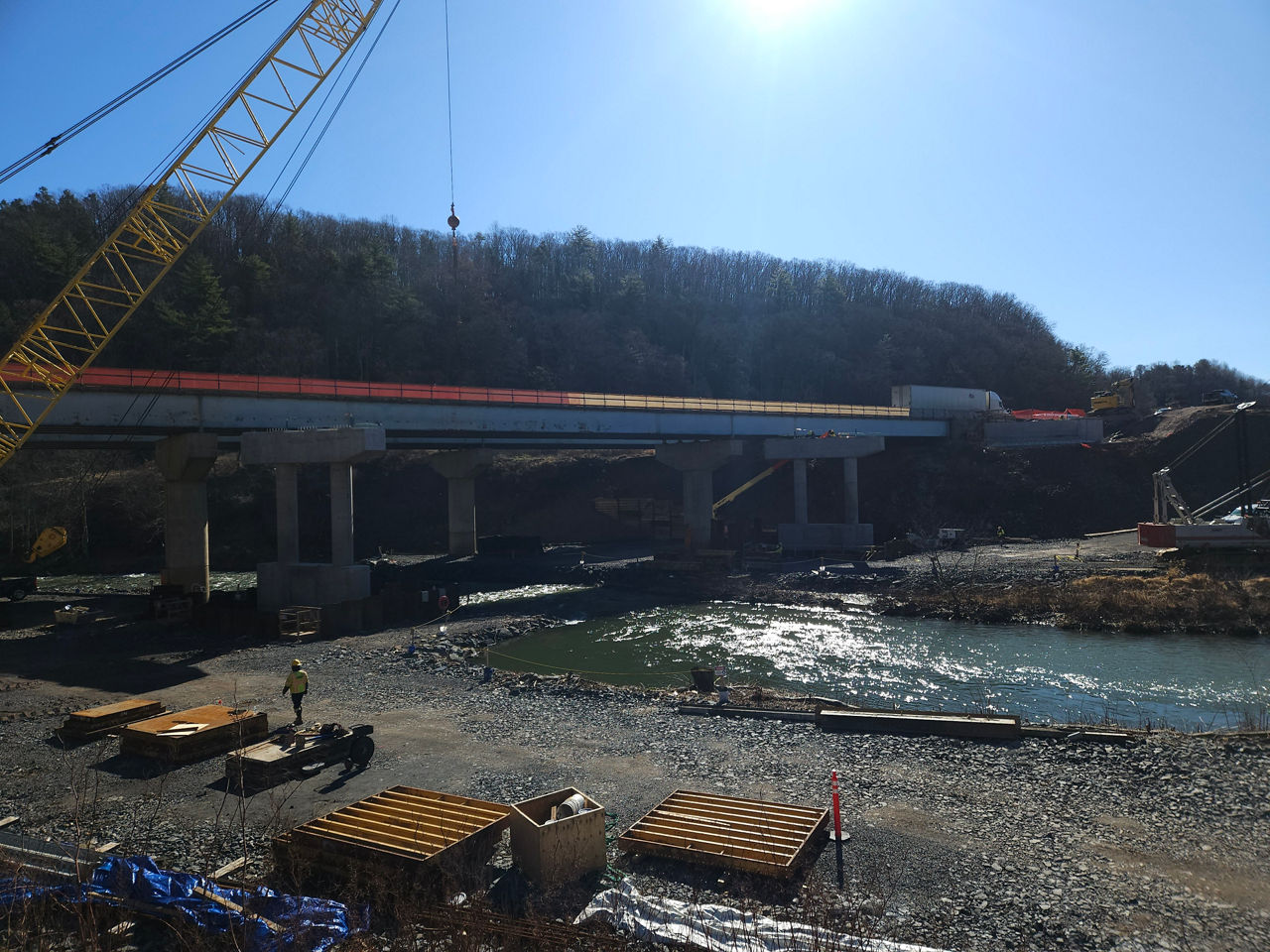 Site overview of the Nescopeck Bridge Project 