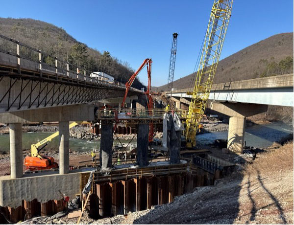 Concrete Placement for Phase 2 Columns (PIER 3) 
