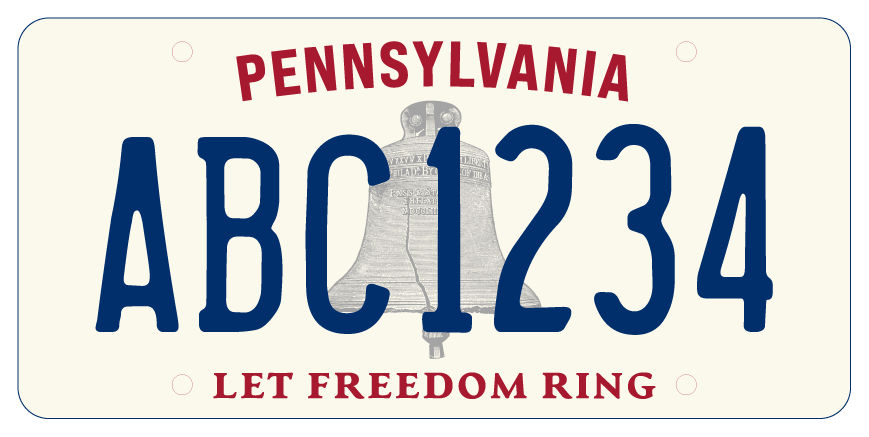 New License Plates Celebrating Pennsylvania as the Birthplace of American Democracy
