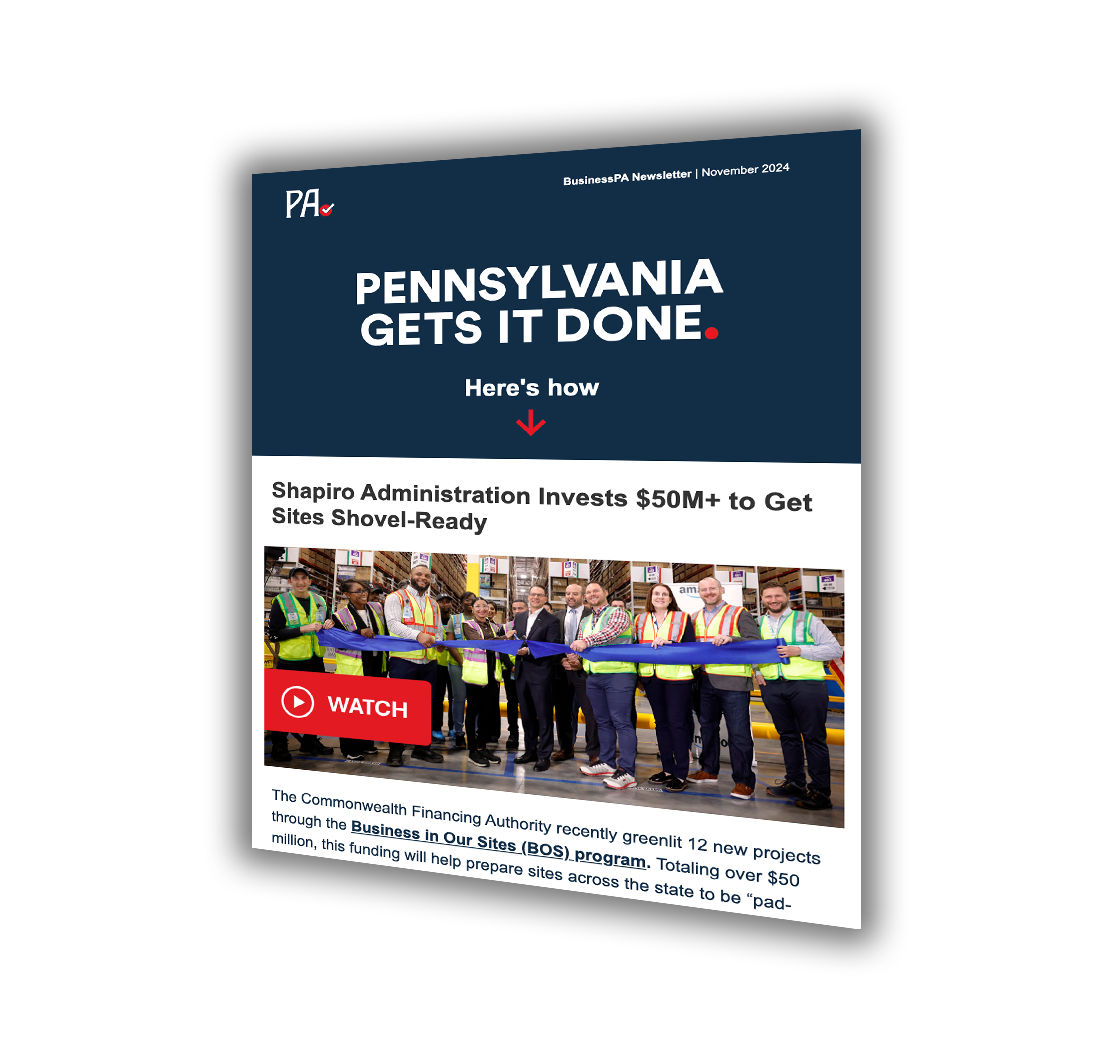 A rendering of the PA Gets it Done newsletter