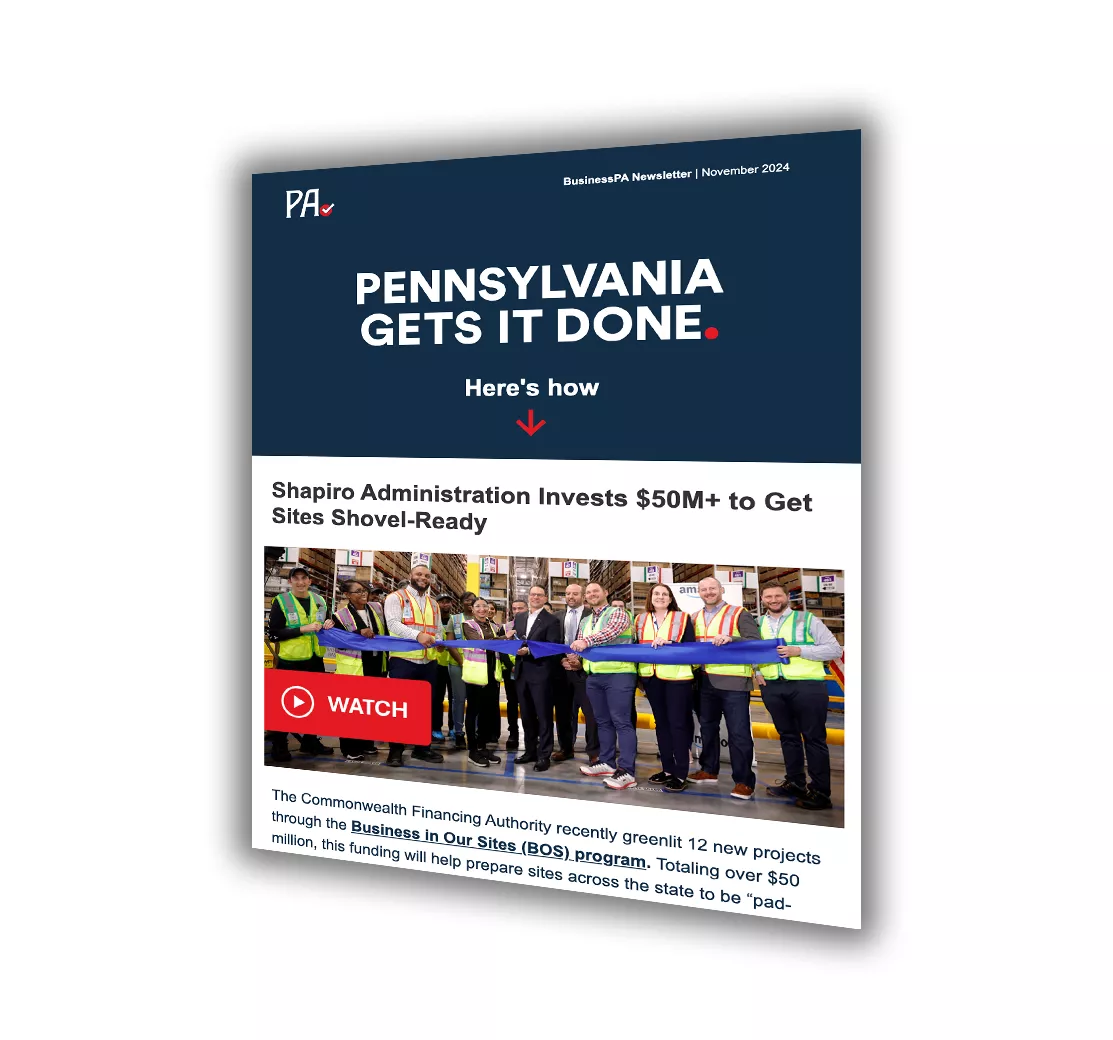 A rendering of the PA Gets it Done newsletter