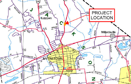 North College Street Route 501 Culvert Replacement Project Location Map