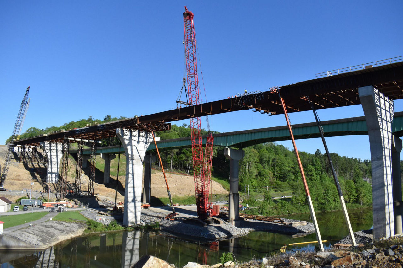 New eastbound bridge over North Fork Creek