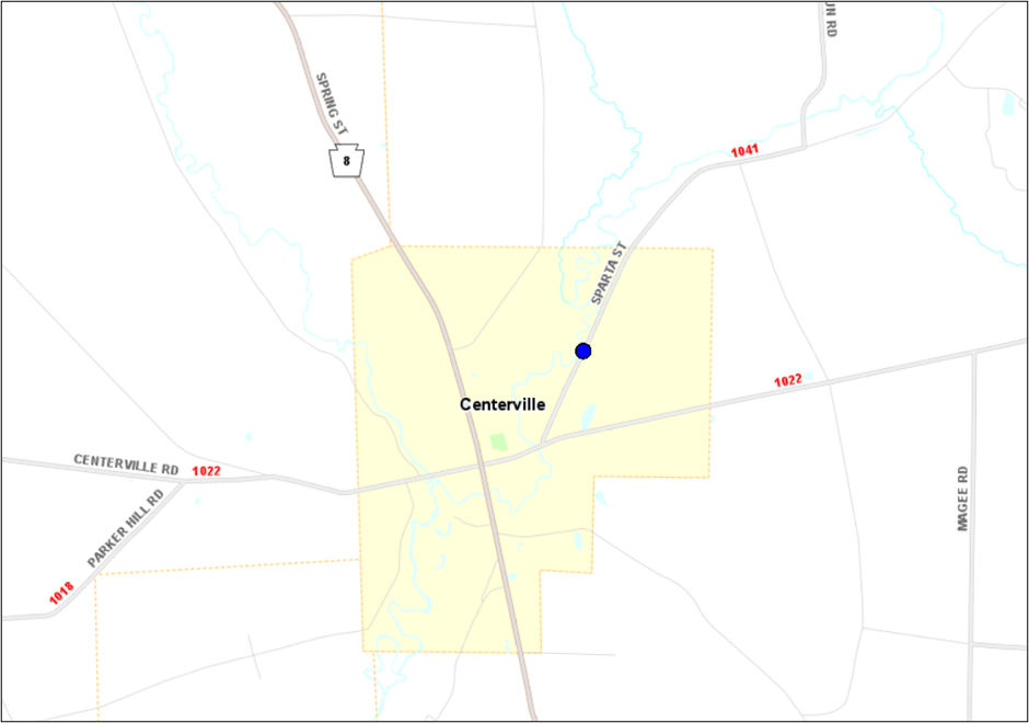 Map showing the location of planned repairs