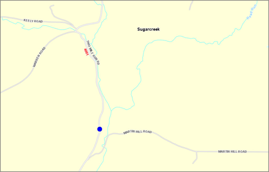 Map showing the location of planned repairs