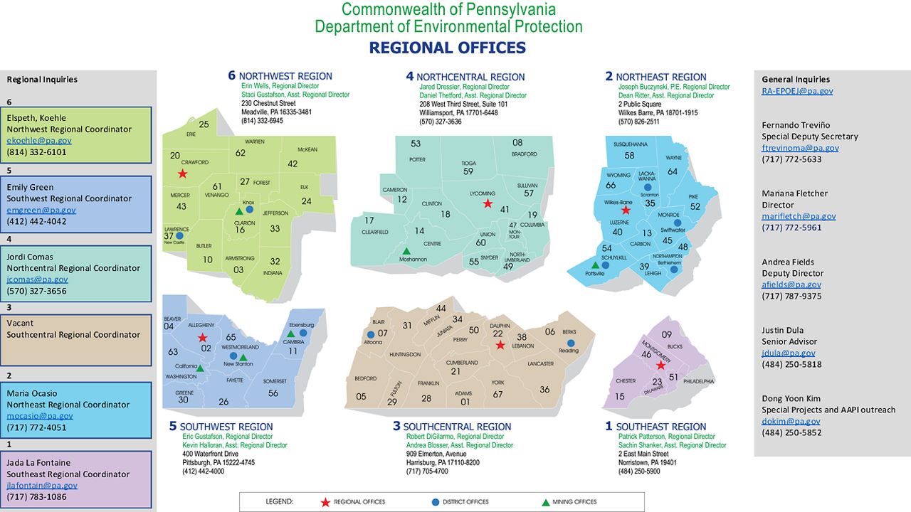 DEP OEJ Regional Map