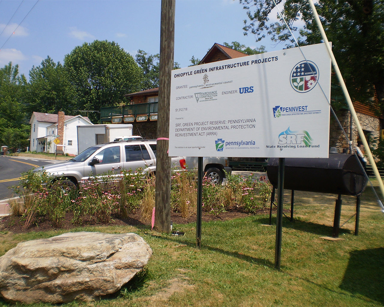 Image of the OhioPyle Green Infrastructure Bioswale Project