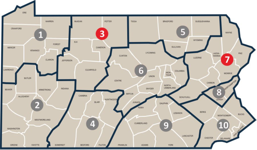PA Creative Connection Network Pilot Map