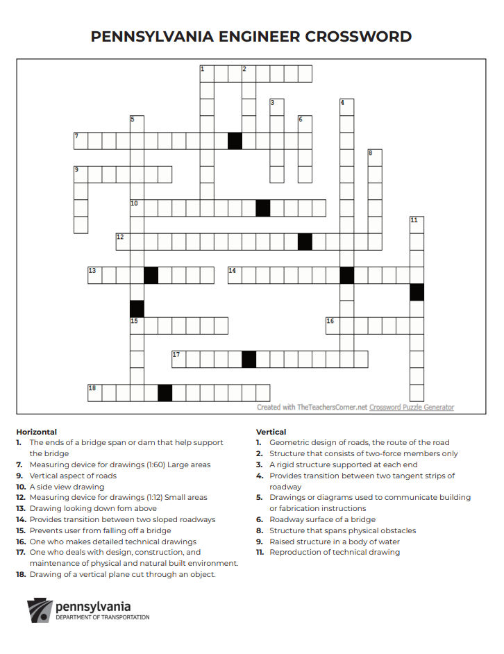 PennDOT Engineer Crossword 